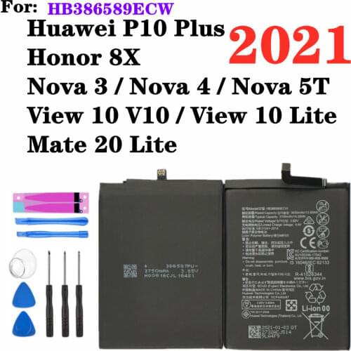 HB386589ECW Battery For Honor 8X 20 20S / Honor Play View 10 / Huawei P10 Plus / Mate 20 Lite /Nova 5T 3 4 High Capacity Battery