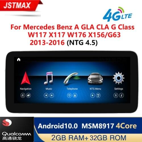 Android 10.0 4 core Car radio multimedia For Mercedes Benz A GLA CLA G Class W117 X117 W176 X156 2013 2014 2015 2016 2017 18