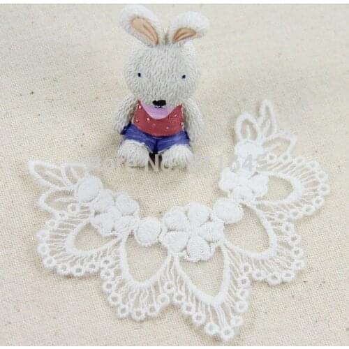 Free Shipping 20 PCS High Quality Handmade Craft Sew On Cotton Flower Patches LACE FLOWER DIY decoration
