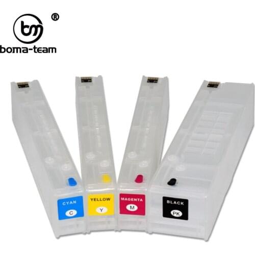 BOMA-TEAM HP970 HP971 970 Refillable cartridge with Auto Reset Chip For HP Officejet X451dn x451dw X476dn X476dw X576dw Printer