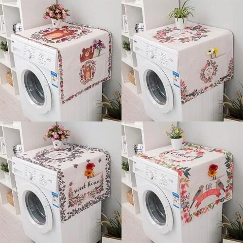 Washing Machine Cover Dust Protection Cover Washing Machinne Cover Cloth Cotton Linnen Cover Microwave Oven Cover