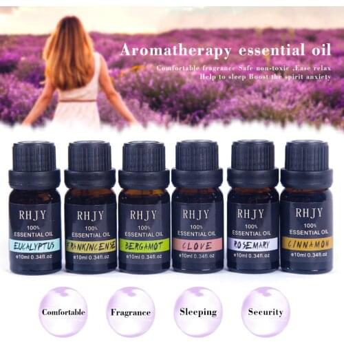 10ml Pure Essential Oils for Aromatherapy Diffusers Essential Oils Organic Body Relieve Stress Oil Skin Care Sleep Aid TSLM1