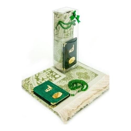 İhvan Velvet Covered Pocket Boy Yasin Book and Prayer Rug Rosary Set Gr Tasbeeh Muslim Wedding Gift Mother Days Gift FREE SHİPPİ