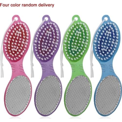 4 In 1 ABS Multi-Color Pedicure Tool Foot Nail Buffer Brush Callus Rasp Scrubs Pumice Stone Beauty & Health