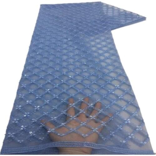 SJ Lace Nigerian Lace Fabrics 2021 High Quality Sequins Lace African Lace Fabric For Wedding Sewing French Tulle Lace x6-66