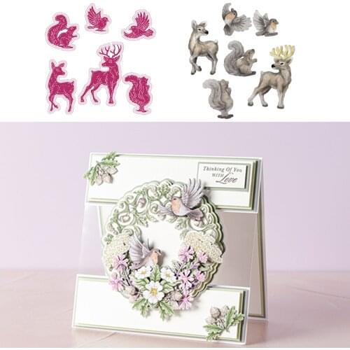 Woodland Animals Metal Cutting Dies Scrapbook Diary Decoration Stencil Embossing Template DIY Greeting Card Handmade 2021 NEW