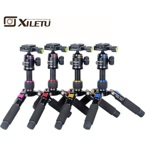 XILETU FM5S-MINI Lightweight Alluminum Tripod Tabletop Mini Travel Stand Tripod with 360 Degree Ball Head For Digital Camera