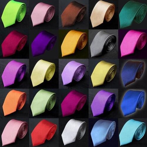 Men Solid Skinny Necktie Fashion Casual Slim Fit Tie Formal Wedding Party Ties Male Butterflies Silk Business Black Necktie Man