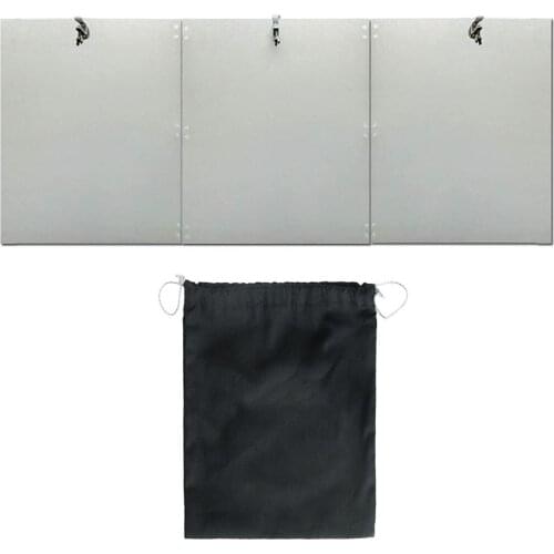 Patio Heaters Reflector Shield 3PCs Aluminum 3pcs For Propane Natural Gas 35X15 Inches With Storage Bag Long Lasting Outdoor