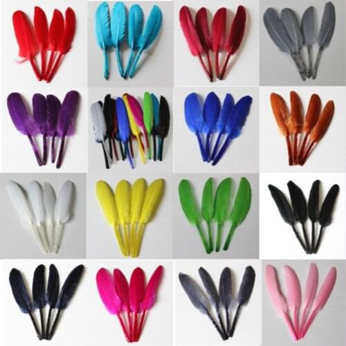 Wholesale 19 Color 20pcs/lot pretty 4-6 inch / 10-15 cm Natural Goose Feathers Craft DIY Material Accessories Supplies