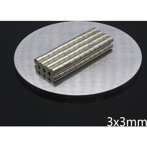 50pcs 3x3 Bulk Small Round Neodymium Disc Magnets Dia 3mm x 3mm N35 NdFeB Super Powerful Strong Rare Earth 3*3 permanent Magnet