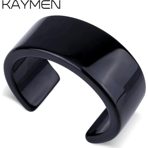 New Fashion Simple Style Resin Cuff Bracelet Open Bangle for Women Girls Statement Bangle Bracelet 2 Colors 3309
