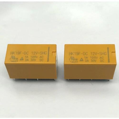 New relay 20Pcs/lot relay Coil DPDT 8Pin 2NO 2NC HK19F DC12V SHG HK19F-DC12V-SHG