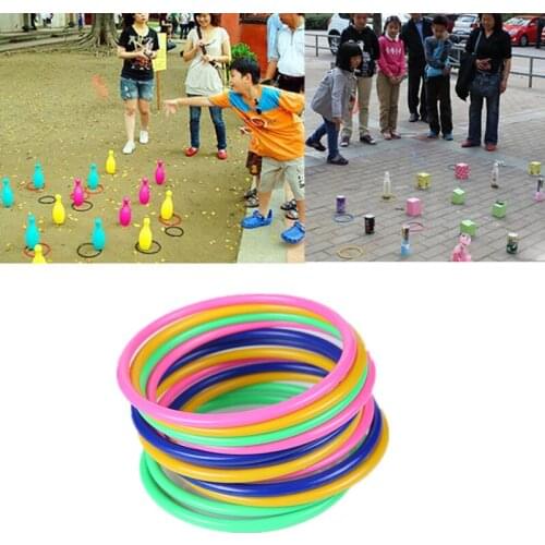 10pcs/ Lot Plastic Circles for Funny Parent-child Interactive Catching The Gift Game Anti Stress Toys Baby Kids Sports Training
