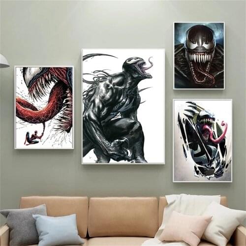 Marvel Popular Canvas Painting Venom Deadly Guardian Poster Living room Bedroom wall Decoration Painting wall art Cuadros Decor