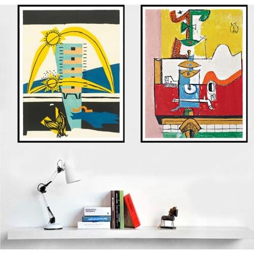 Poster Le Corbusier Art Surrealism Canvas Print Abstract Painting Bedroom Wall Decoration