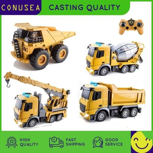 1:24 Rc Truck Excavator Bulldozer Caterpillar Tractor Model Engineering Car 6Ch 2.4G Radio Controlled Car Toys for Boys Kids