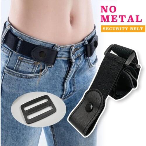 Elastic easy belt without buckle security no take off stretch riem mens belts for women secret jeans belts for man 2020 new