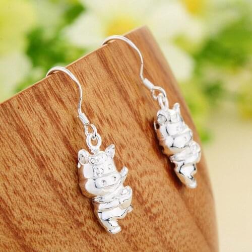 New wholesale animal lovely cow high quality earring fashion Silver jewelry Earrings for women Wholesale silver earrings
