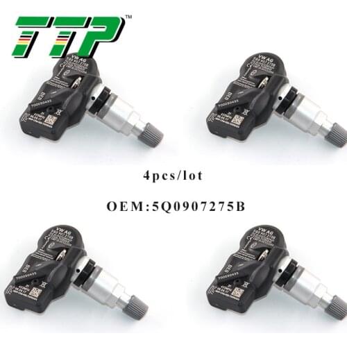 TTP 4PCS 5Q0907275B TPMS Car Tire Pressure Sensor Monitoring Valve System For Audi Skoda A3 A7 A6 Volkswagen 433MHZ