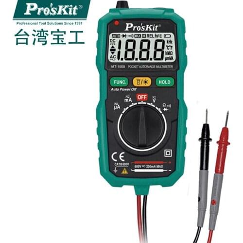 ProsKit MT-1508 Smart Pocket Type Automatic Range Digital Accurate Measuring Multimeter Anti-Burn Measuring Instrument