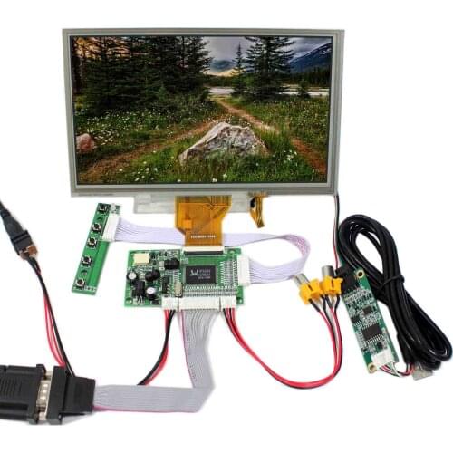 VGA with 2AV with Reversing driver board with 8inch AT080TN64 with touch panel