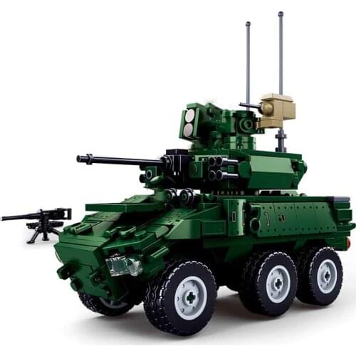Military Series French EBRC wheeled infantry fighting vehicle Model DIY Accessories Building Blocks Bricks Boy Toys Gifts