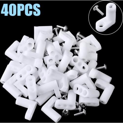 40pcs L Types Mounting Mounting Plastic Feet With Screw for Game Board Set Terminal Blocks Accessories