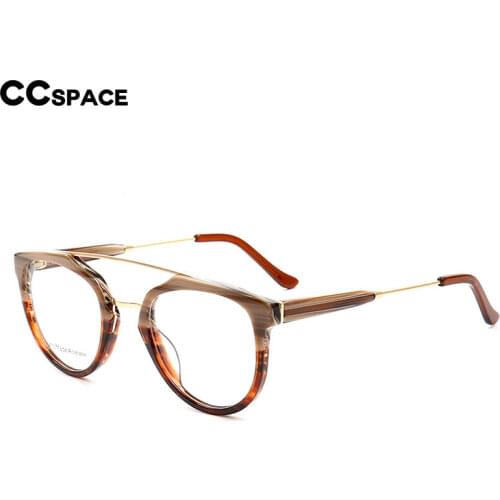 53015 Round Acetate Optical Glasses Frame Men Women Fashion Computer Glasses