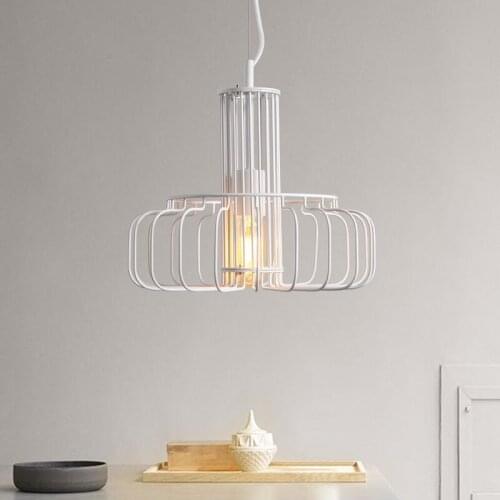 American Style Loft Lamp LED Pendant Lights Home Lighting Retro Light Cage Hanging Lamp Iron Luminaire Suspendu