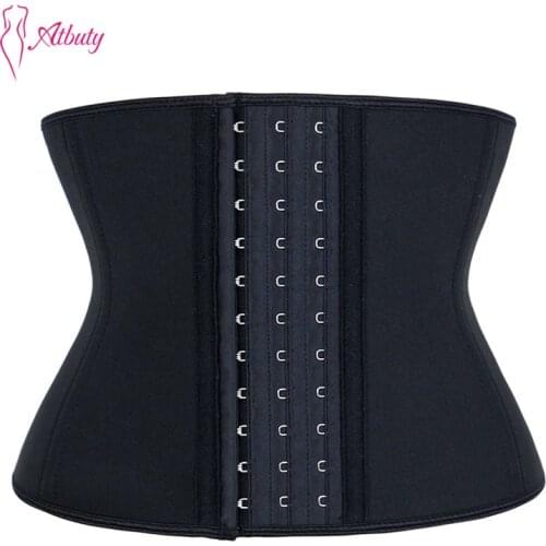 Atbuty Short Torso Waist Cincher Trainer Weight Loss Hourglass Sports Girdle Corsets Postpartum Body Shaper