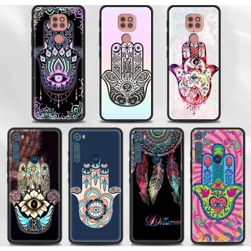 Case For Moto G Stylus(2021) G30 G10 G9 G8 Plus Power Lite Play One Fusion Hyper Edge E6s Para Hamsa Hand Amulet Psychedelic Art