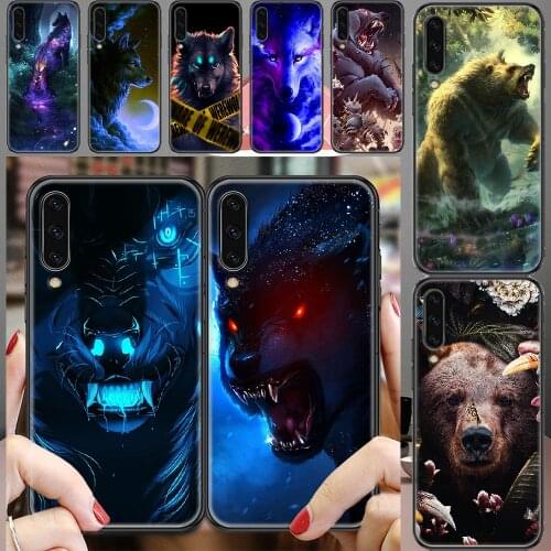 Wolf Bear grizzly Ferocious Animal Phone case For Samsung Galaxy A 3 5 7 8 10 20 21 30 40 50 51 70 71 E S 2016 2018 4G black tpu