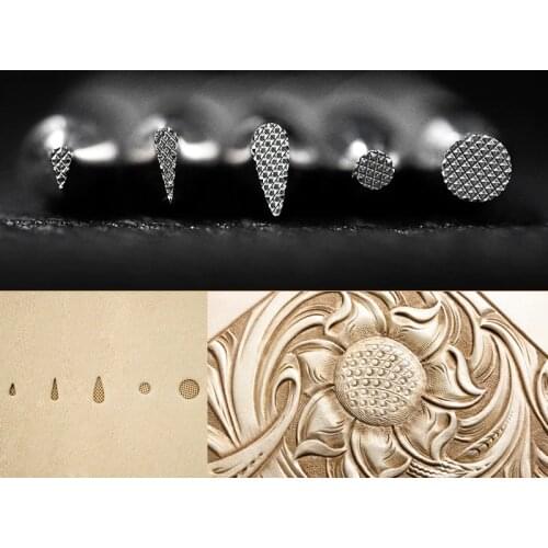 Leather printing tool punch tool carving tool for leather DIY tool set embossing stamp leather craft shading pattern