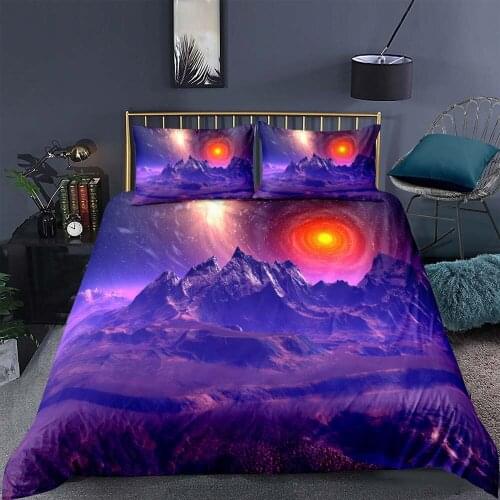 Galaxy 3d Bedding Set Out Space Print Comfortable Duvet Cover Set With Pillowcase 2/3pcs Home Textiles Twin Full Queen King