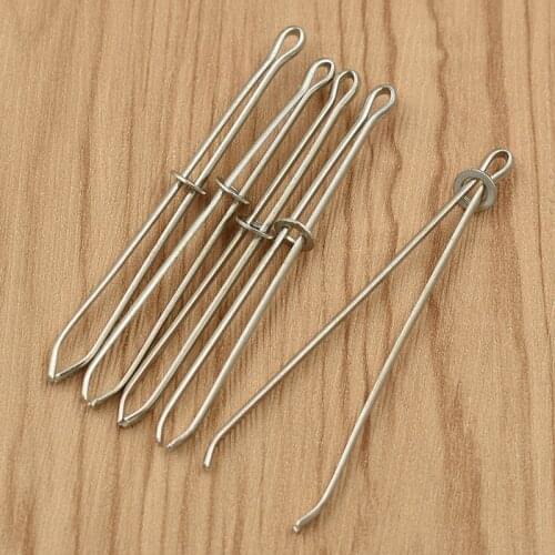 5pcs Elastic Band Tools Metal Easy-Pull Clips To Insert For DIY Making Garment Pants Accessories Tool