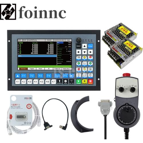 CNC offline controller DDCS-EXPERT newly upgraded 3/4/5 Axis 1MHz ATC G-Code Wifi + 5-axis handwheel + 2pcs 75W power supply