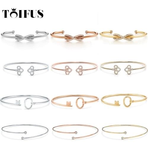 TIFF Original 925 Sterling Silver 925 High-Quality Opening Lettering is Suitable For Original Model making of Ladies