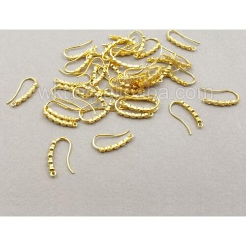 JF008 Simple Ear Wires Fashion Women Earring Jewerly Finding High Quality ZC Micro Pave Ear Wires 8mm