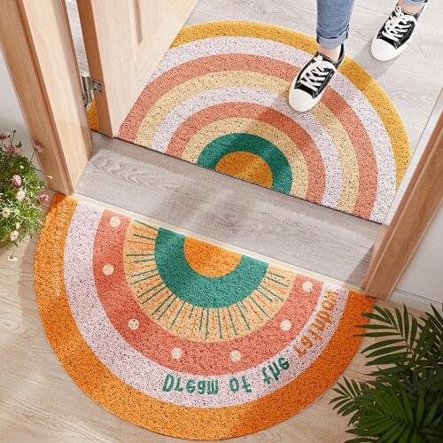 Rainbow Entrance Doormat Non Slip Door Mat For Indoor Absorbs Floor Mat Anti-dirty Trapper Doormat Carpet Home Decor Modern Rug