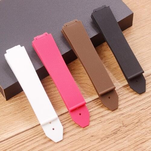Watch Accessories Rubber Strap Applies for HUBLOT Hublot Waterproof Silicone Watches Strap with 15mmX21mm Womens watch band