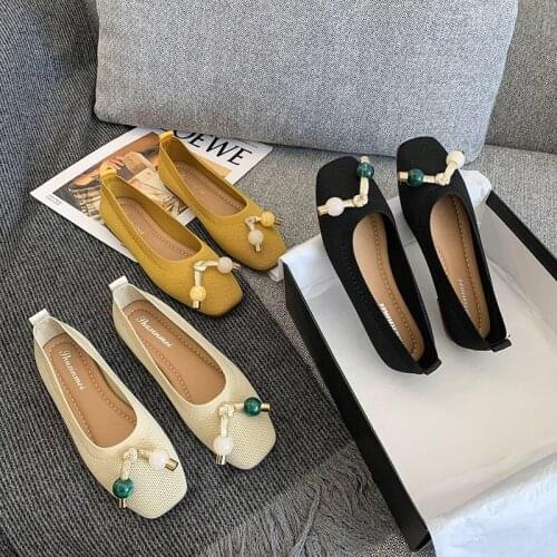 SAWDYJ Women's Ballet Flats With Heels