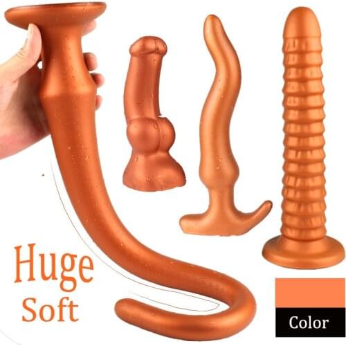 Sex Shop Super Soft Silicone Huge Anal Plug Adult Erotic Toy Anus Dilator G spot Masturbator Large Dildo for Woman Men Sex Toys