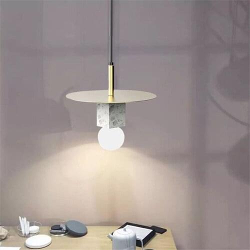 Modern Industrial Style Pendant Light Nordic Creative Stone Material Dining Room Bedroom Bedside Aisle Indoor Hanging Light