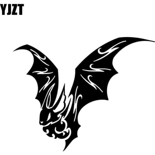 YJZT 11.8*9.5CM Coolest Bat Decor Car Stickers Vinyl Accessories Silhouette Bumper Window Motorcycle C12-1059