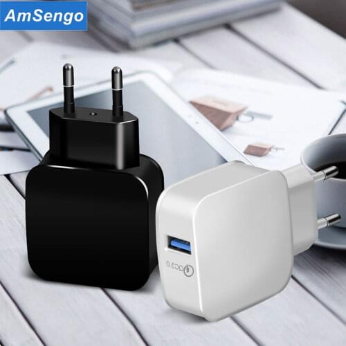 Amsengo USB Charger quick charge 3.0 for iPhone 12 11 Pro iPad Fast Wall Charger for Samsung Xiaomi Huawei Mobile Phone Charger