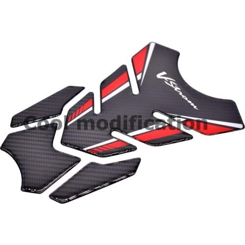 Motorcycle Tank Pad Protector Case For Suzuki V-Strom 250 650 1000 1000XT 3D Carbon-look Decals Stickers