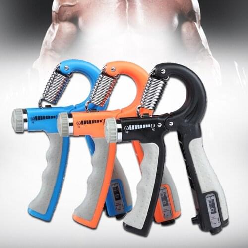 10-60KG R-Shape Adjustable Countable Hand Grip Strength Exercise Gripper with Counter Durable Hand Strength Exercise Fitness Too