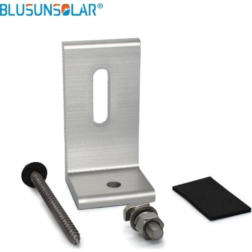 20 Sets High Quality L-type Panel Mounting bracket Solar End Clamp 100% Aluminum Solar Clamp for Framed Module