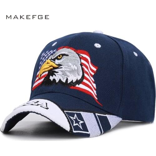 2020Black Cap USA Flag Eagle Embroidery Baseball Cap Snapback Caps Casquette Hats Fitted Casual Go mens gifts Unisex
